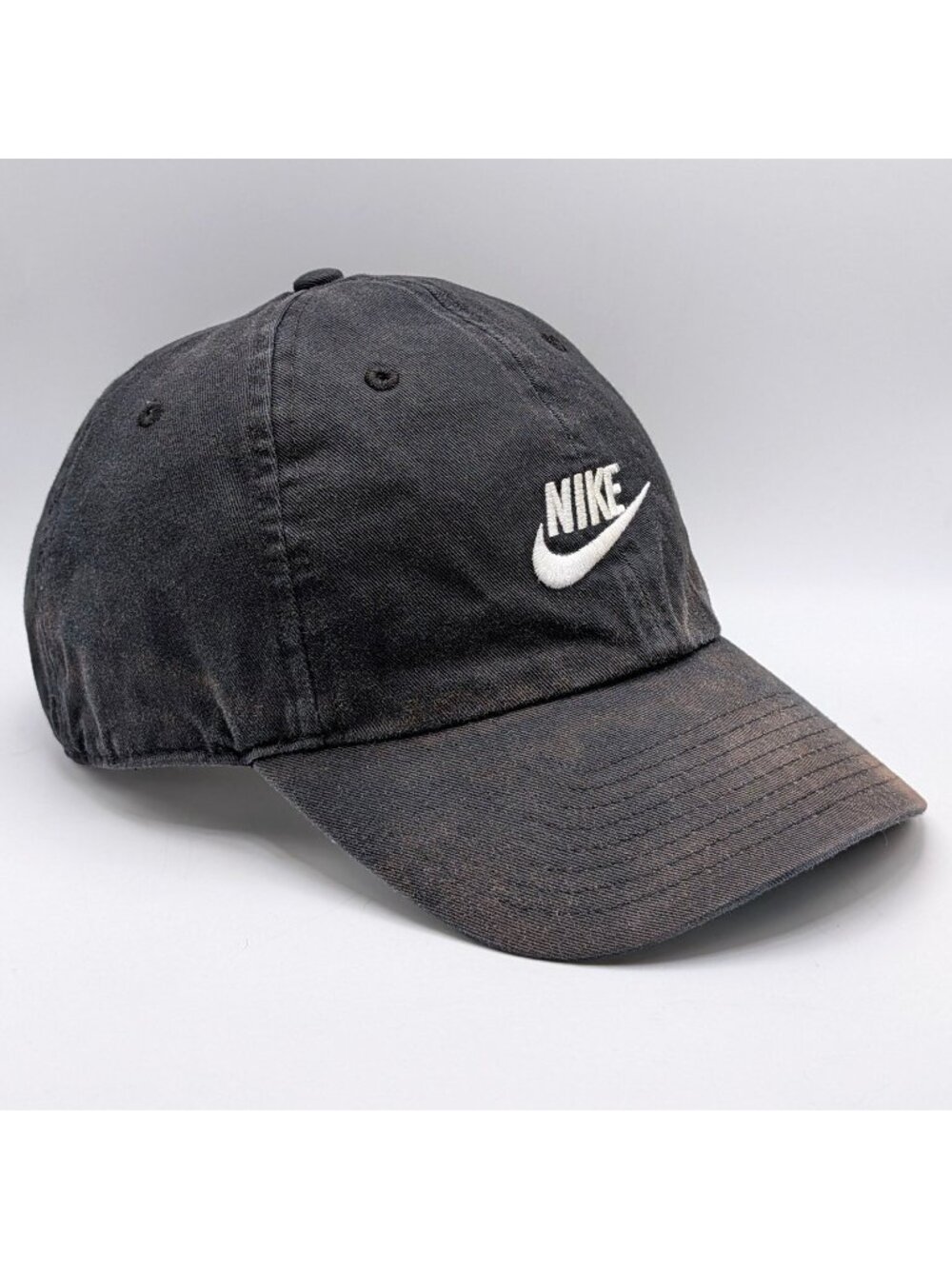 Nike Hat Black Heritage86 Unisex Strap Back Outdoor Hiking Cycling Faded Unisex